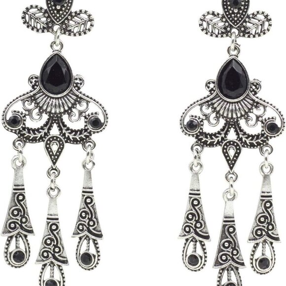 Women's 1920s Sequin Flapper Gatsby Cocktail Dress Set Satin Accessories - Picture 6 of 6